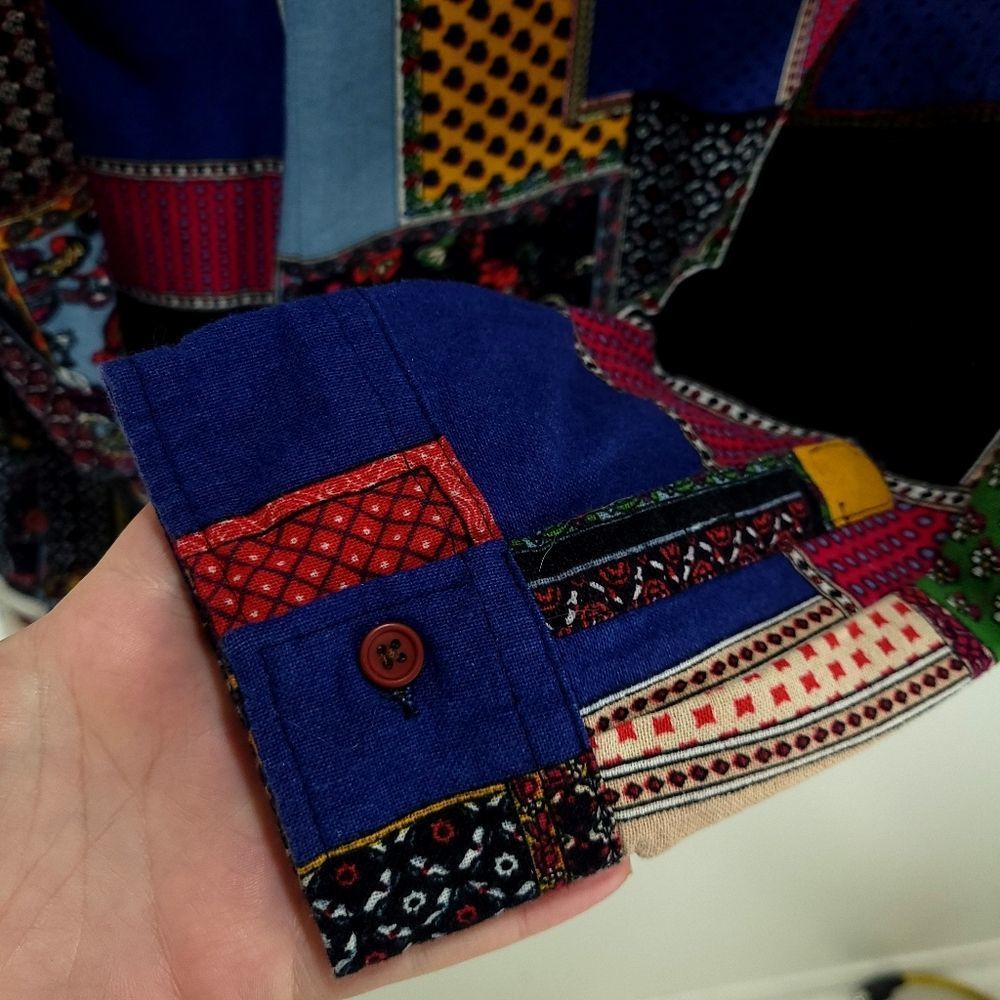 Patchwork Button Down Shirt - Picture 4 of 5